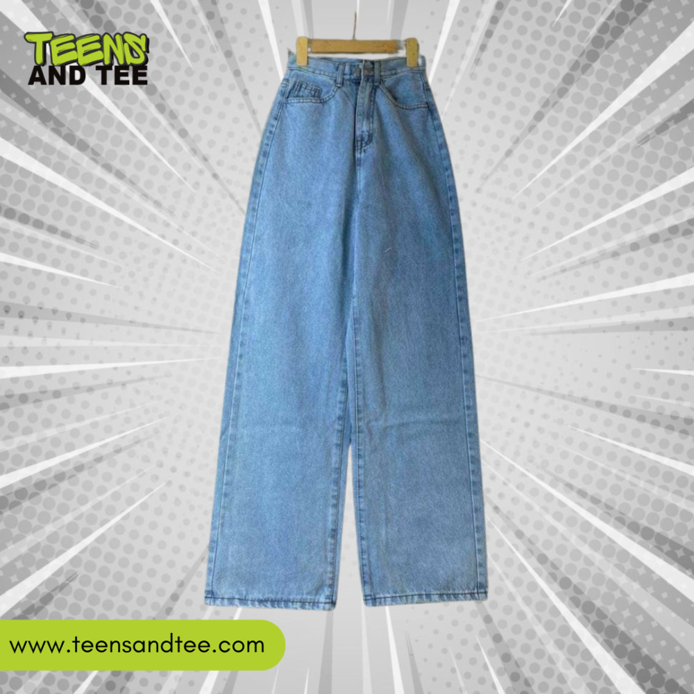 Get Blue Wide Leg Jeans Women Online