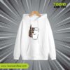 Hand With Cup Hoodie in White Color