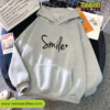 Smile Grey Hoodie on Sale