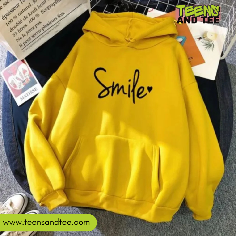Smile Yellow Hoodie on Sale