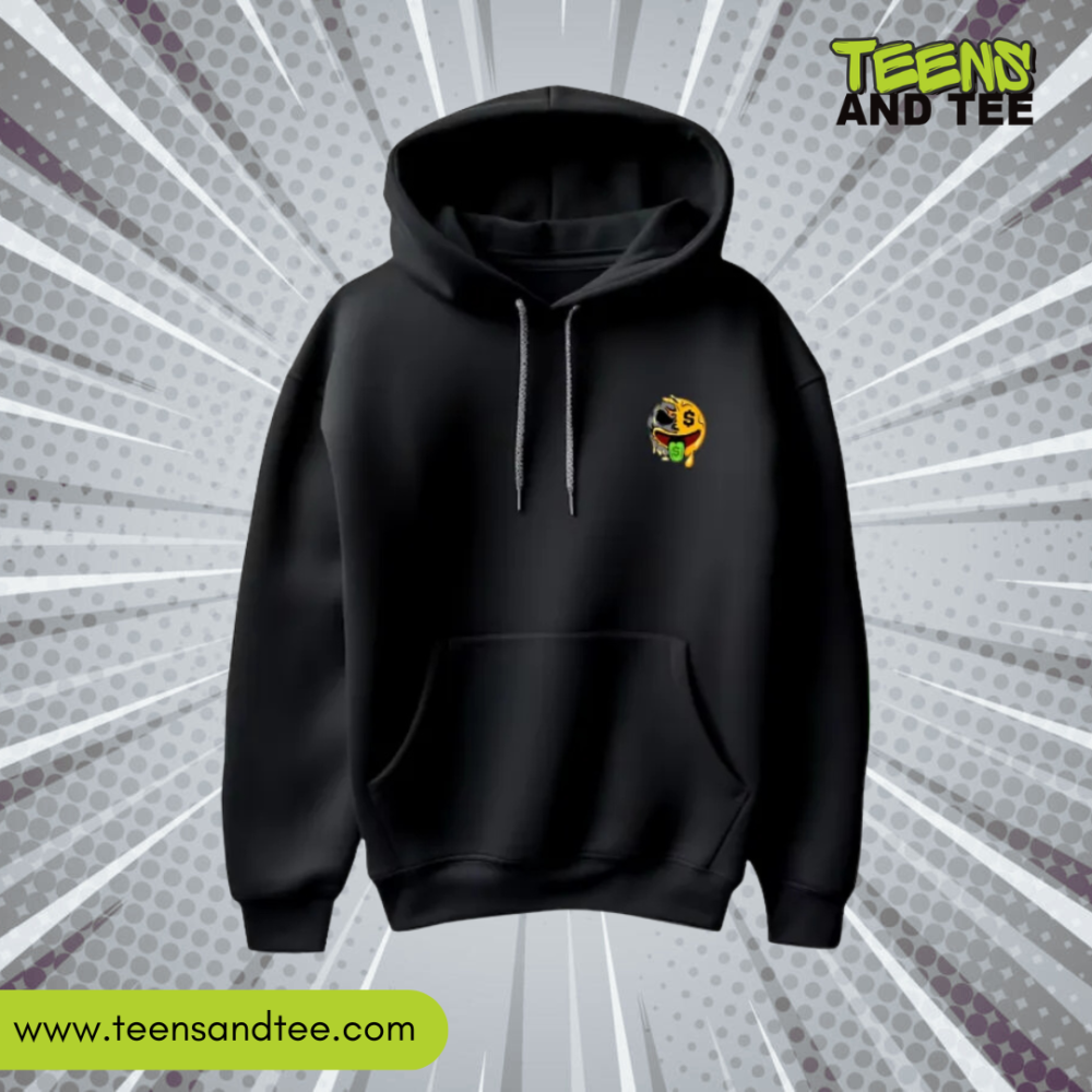 Smiley Black Hoodie on Sale